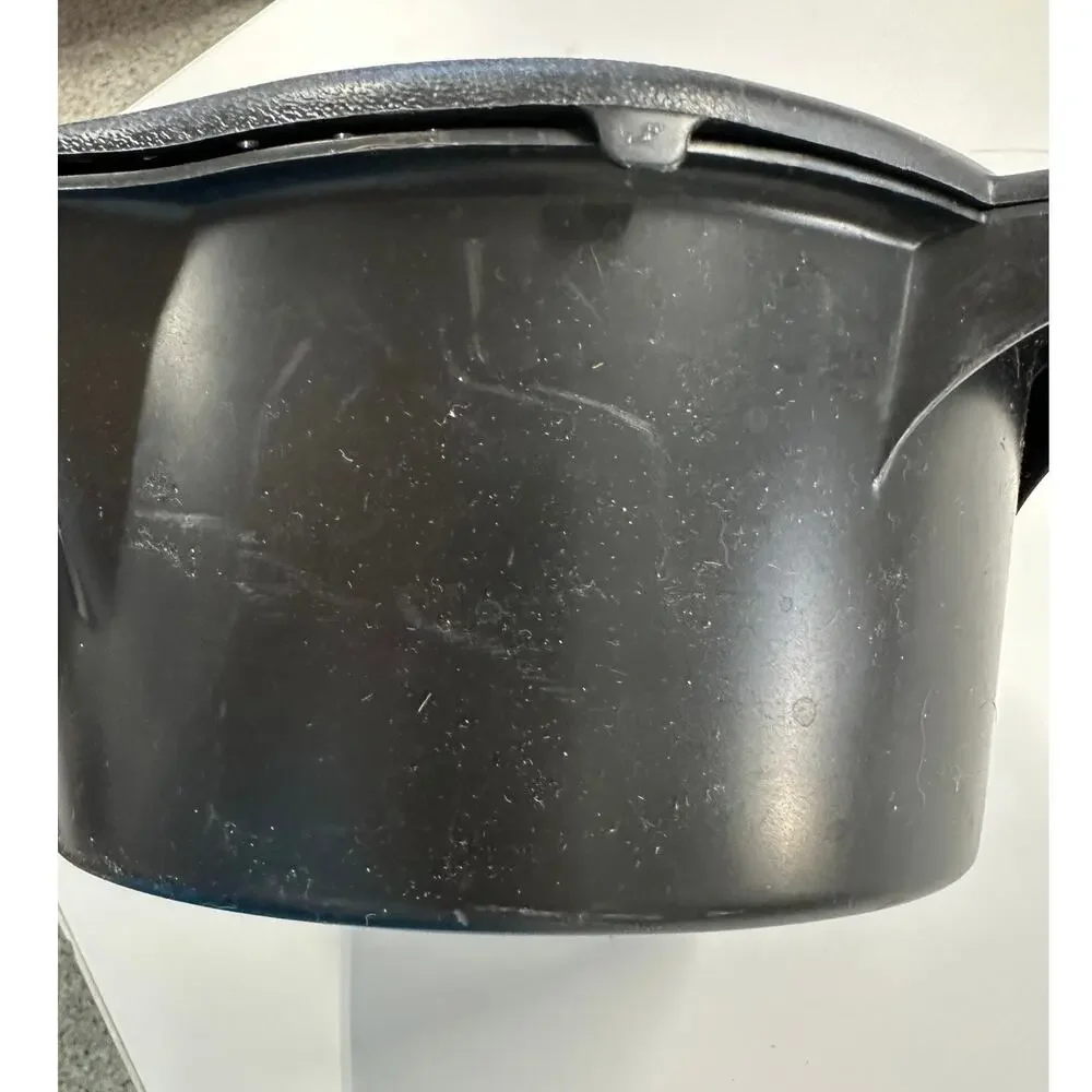 Pampered Chef Black Large 2Qt Micro Cooker Rice Veggie Steamer Strainer